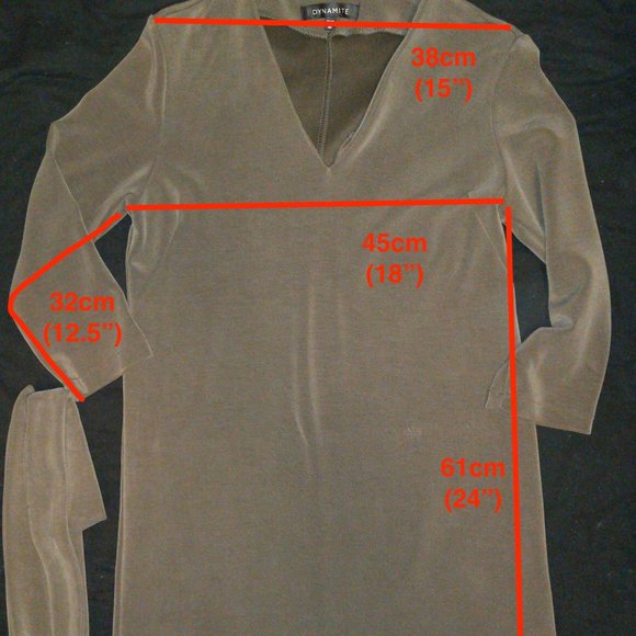 4/$20 | Dynamite Green Tunic Dress with material belt - Picture 2 of 7